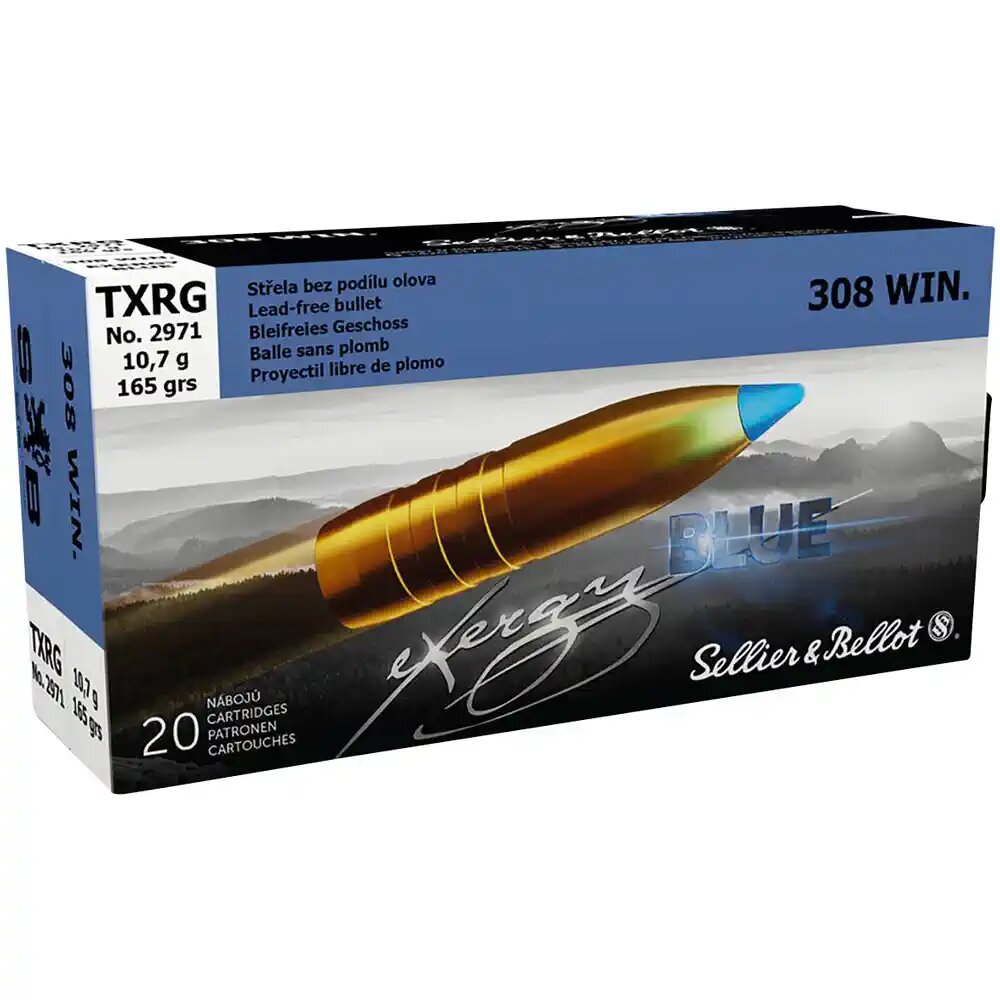Sellier & Bellot 308 Blue TXRG 165grs/10,7g bleifrei, tipped eXergy blue