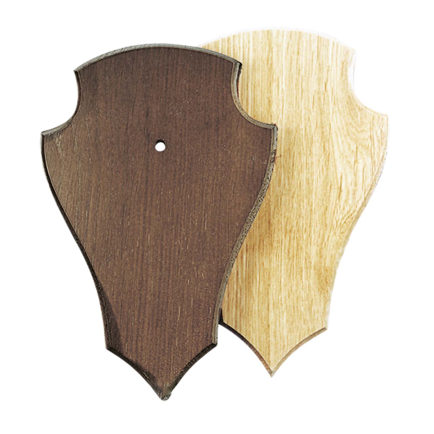 Reh-Gehörnbrett dunkel spitz 1 Fach  19 x 12 cm
