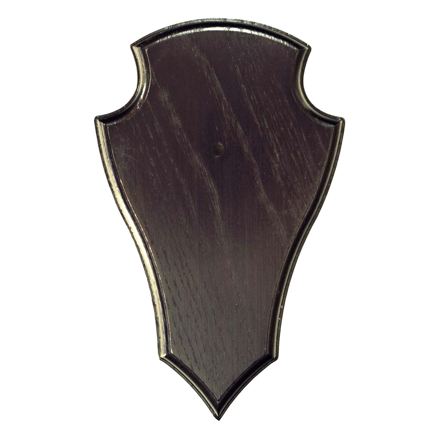 Reh-Gehörnbrett dunkel spitz 22x13cm mit einem Kieferfach